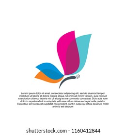 butterfly logo design vector illustration