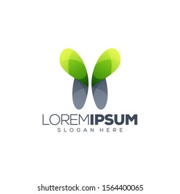 butterfly logo design vector illustration