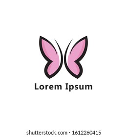 butterfly logo design. butterfly vector illustration.