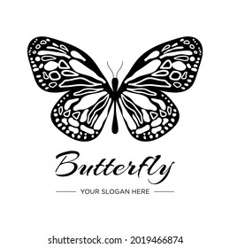 Butterfly logo design. Vector illustration