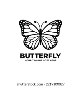 Butterfly logo design vector illustration