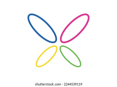 Butterfly logo design, Vector illustration