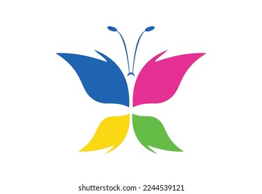 Butterfly logo design, Vector illustration