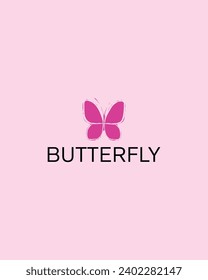Butterfly logo design vector illustration