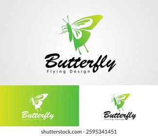Butterfly logo design vector illustration for company