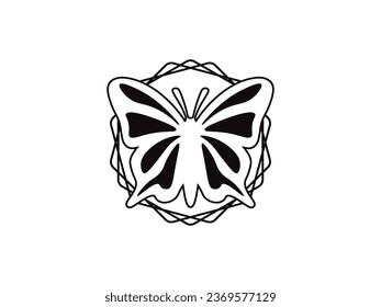 butterfly logo design vector inspiration. butterfly vector logo simple