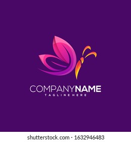 butterfly logo design vector premium