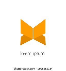 butterfly logo design, butterfly vector with a simple concept.