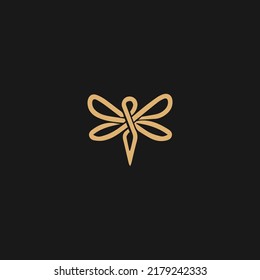 Butterfly logo design vector with Simple Minimalist exclusive design inspiration
