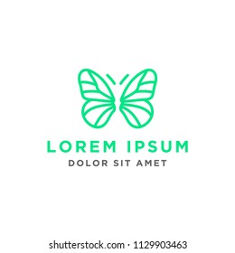 Butterfly Logo Design Vector Symbol Nature Wings Beauty