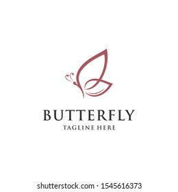 butterfly logo design vector template