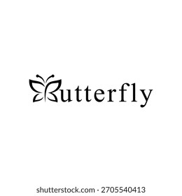 modelo de vetor de design de logotipo de borboleta