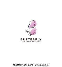 Butterfly logo desing icon vector