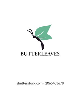 Butterfly logo with double leaves wing applied for beauty and fashion industry.