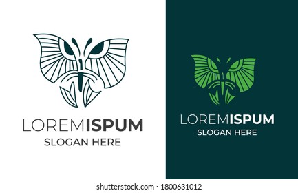 Mariposa Logotipo diseño geométrico plantilla vectorial abstracta Icono de estilo lineal.logotipo de alas de belleza, spa de lujo, belleza del icono del logotipo del hada, mujeres jóvenes, alas de señora, esteticista del logotipo,resorte vectorial de mariposa 
