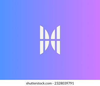 Logo de la mariposa de formas geométricas. Icono creativo del salón de belleza cosmética. Ilustración vectorial.