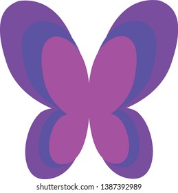BUTTERFLY LOGO GRADIENT COLOR VARIATION FOR ICONS OR LOGOS