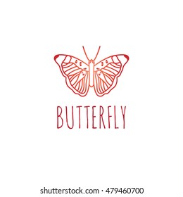 Butterfly Logo Graphic Design Concept Editable Stock Vector (Royalty ...