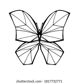 The Butterfly logo. The Graphic Butterfly isolated on a white background. 