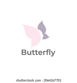 butterfly logo with human face