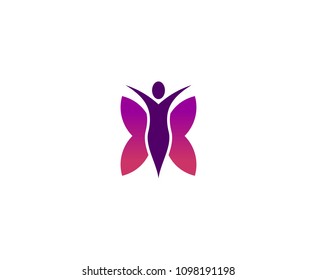 Butterfly logo icon 