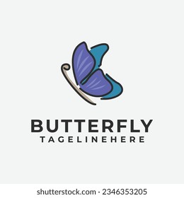 Diseño del icono del logotipo de la mariposa, diseño de la imagen del icono de la mariposa