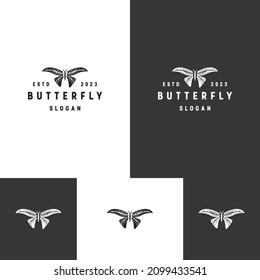 Butterfly logo icon design template 