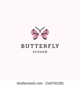 Butterfly  logo icon design template vector illustration