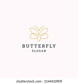 Plantilla de diseño de iconos de logotipo de mariposa