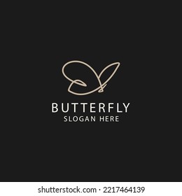Butterfly logo icon design template flat vector