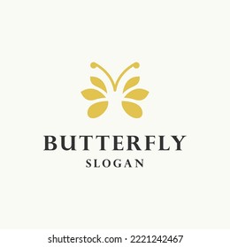 Plantilla de diseño de iconos de logotipo de mariposa 