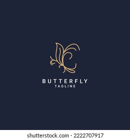 Design-Vektorgrafik des Butterfly-Logos 