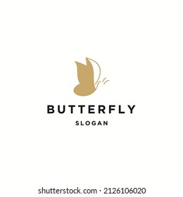 Butterfly logo icon flat design template 