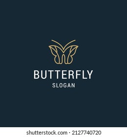 Butterfly logo icon flat design template 