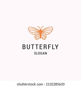 Butterfly logo icon flat design template 