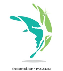 butterfly logo or icon with human face