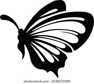 butterfly logo icon silhouette vector style