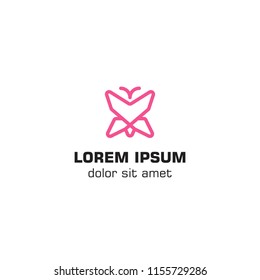Butterfly logo icon template