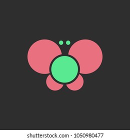 Butterfly Logo Icon Template Design. Vector Illustration