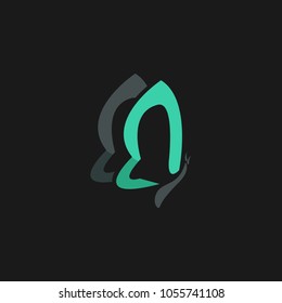 Butterfly logo icon template. Vector illustration.