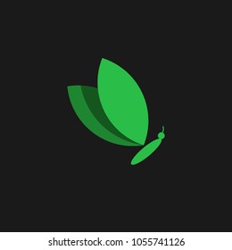 Butterfly logo icon template. Vector illustration.