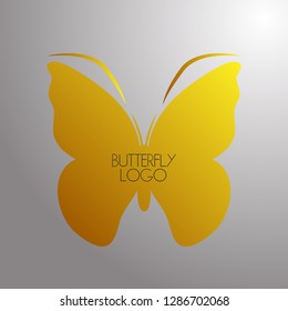 butterfly logo icon, vector