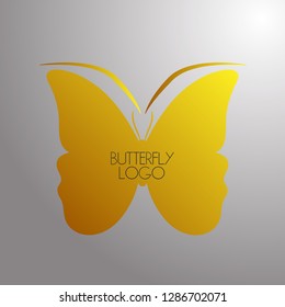 butterfly logo icon, vector