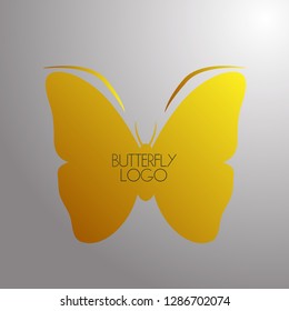 butterfly logo icon, vector