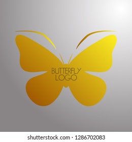 butterfly logo icon, vector