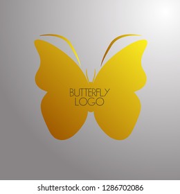 butterfly logo icon, vector