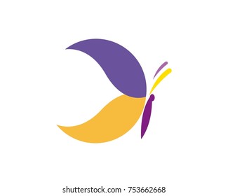 Butterfly logo icon vector