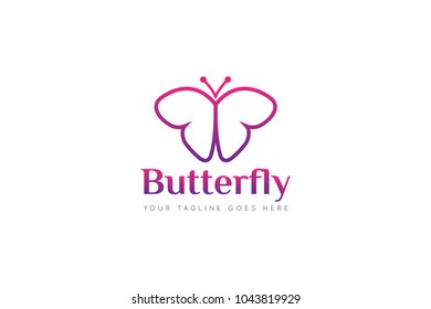 Butterfly Logo Icon Vector Design Template Stock Vector (Royalty Free ...