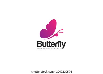 Butterfly Logo Heart Vector Stock Vector (Royalty Free) 636251876