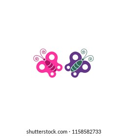 Butterfly logo icon vector design templates